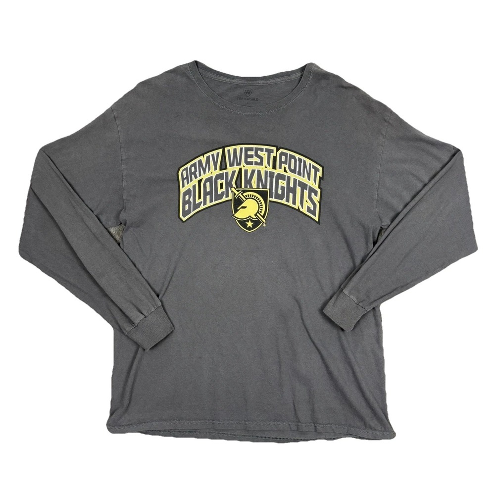 Army West Point Black‎ Knights Long Sleeve Gray T-Shirt Mens Size Large